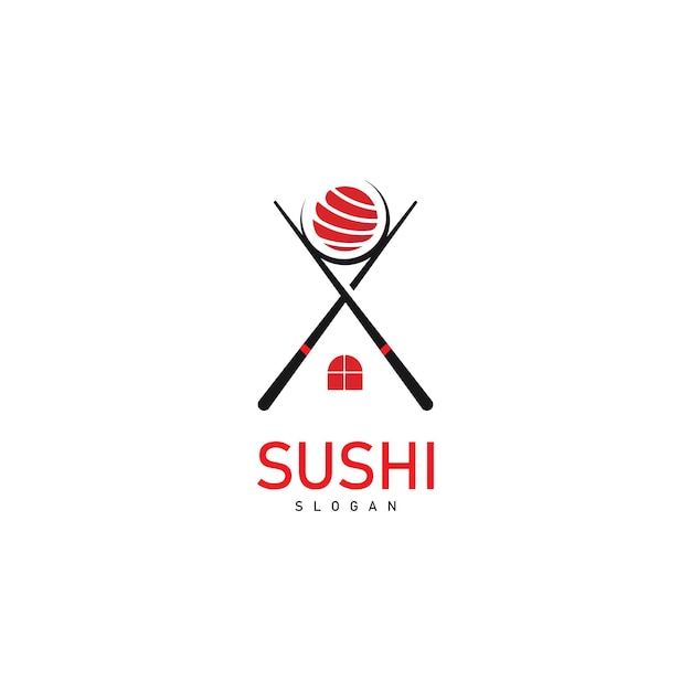 Sushi logo cibo giapponese cibo asiatico ristorante icona