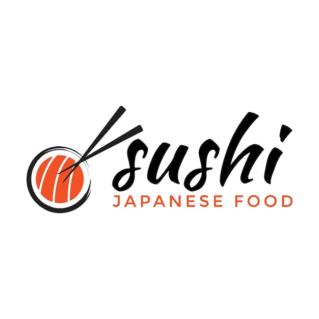 Sushi logo japanese food restaurant design inspiration template