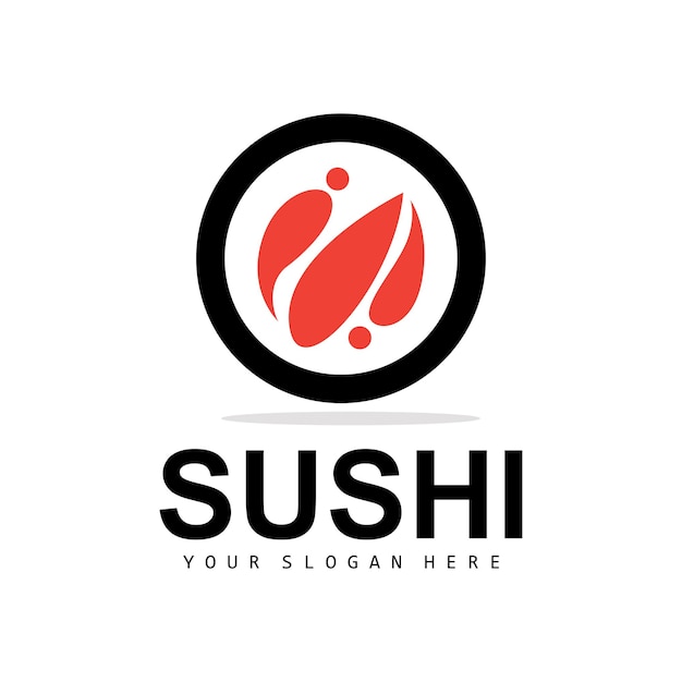 Sushi Logo Japanese Food Sushi Seafood Vector Japanese Cuisine Product Brand Design Template Icon