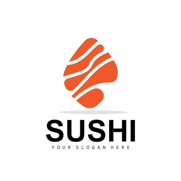 Vector sushi logo japanese food sushi seafood vector japanese cuisine product brand design template icon