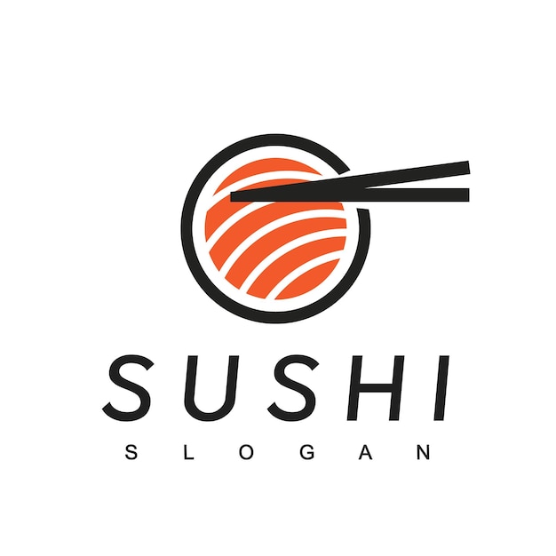 Sushi Logo Ontwerp Sjabloon Japans Eten Pictogram