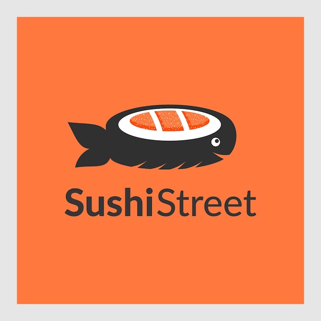 Sushi-logo sjabloon. japanse traditionele keuken, lekker eten icoon.