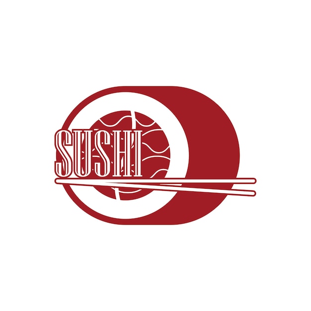 Vector sushi logo template vector icon japanese food