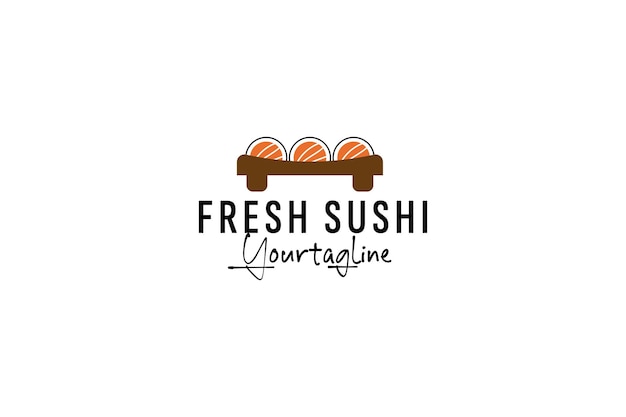 Illustrazione dell'icona del vettore del logo del sushi