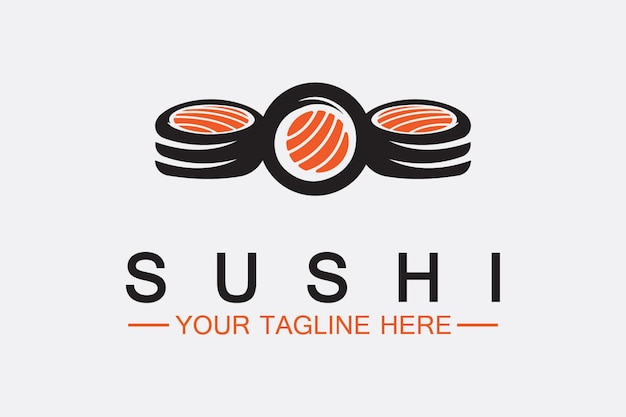 Sushi logo vis eten japan restaurant japans vector afbeelding