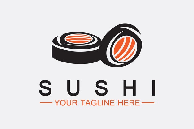 Sushi logo vis eten japan restaurant japans vector afbeelding