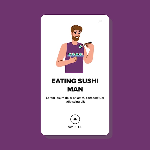 Sushi man vector eten