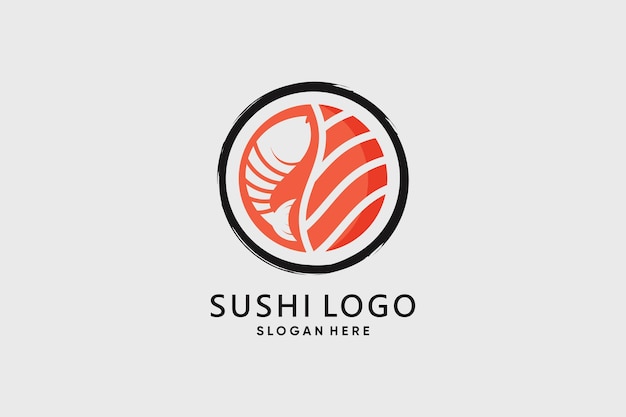 ベクトル sushi onigiriのロゴデザインレストランアイコンのベクトルイラストクリエイティブなアイデア