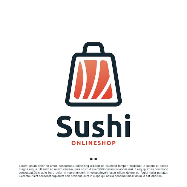 Vector sushi online shop , logo design inspiration