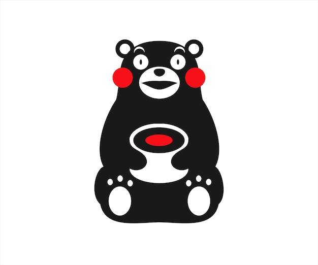 Illustrazione vettoriale di sushi panda logo design