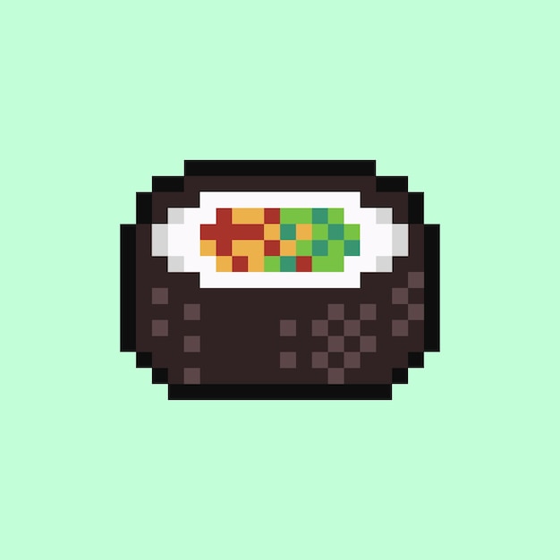 Sushi pixel art vector