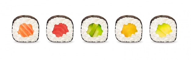 Illustrazione di rotoli di sushi