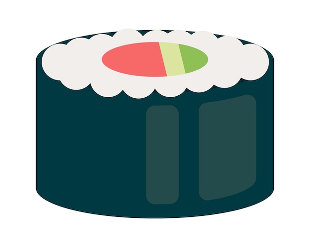 寿司ロール日本食のベクトル図