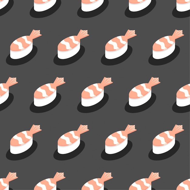 Vector sushi seamless pattern