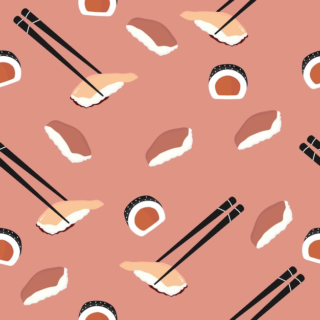 Sushi seamless pattern