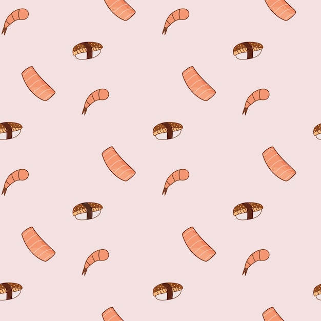 Sushi seamless pattern