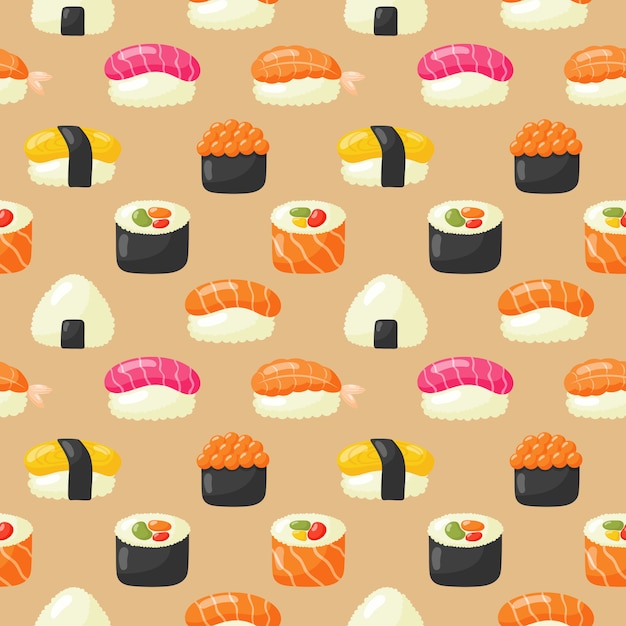 sushi seamless pattern