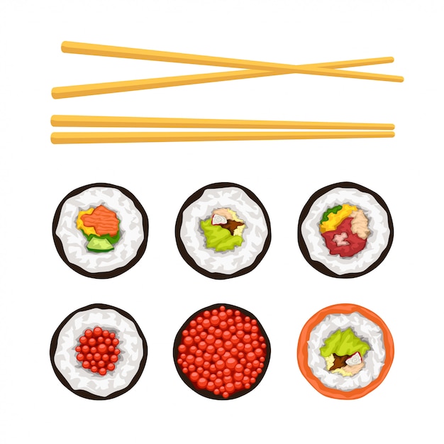 Sushi set isolated