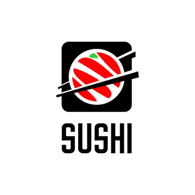 Sushi e stick logo vettoriale, logo del ristorante