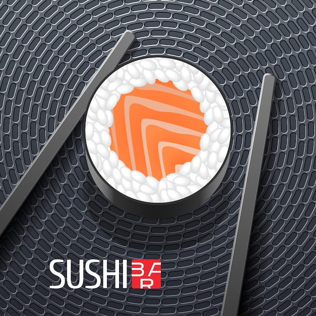 Vector sushi template illustration