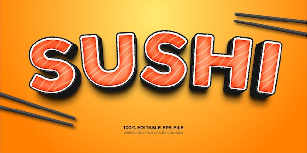 Sushi text style effect