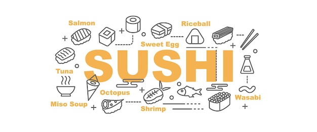 sushi vector banner