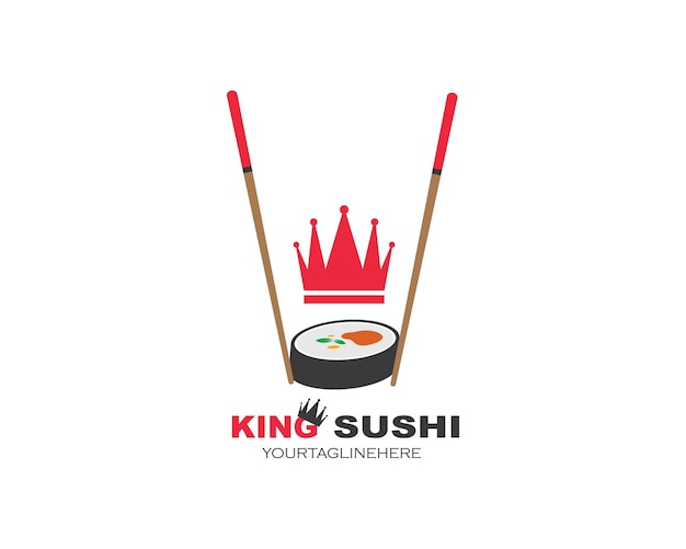 Sushi vector pictogram label illustratie ontwerp