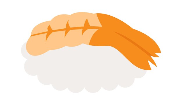 Sushi with shrimp japanese food vector illustration