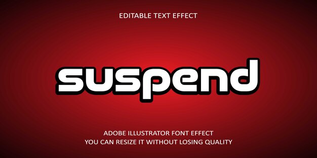 Suspend Editable Text Effect Font