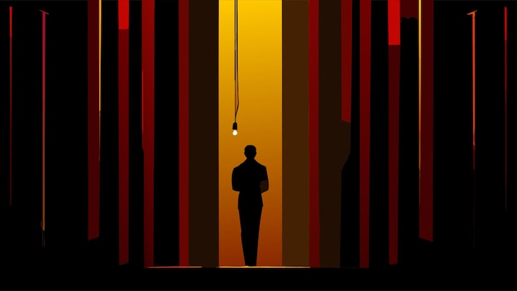 Vector suspense and uncomfortable abstract illustration background vector illustration