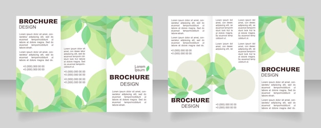 Vector sustainable energy sources for homes trifold brochure template design