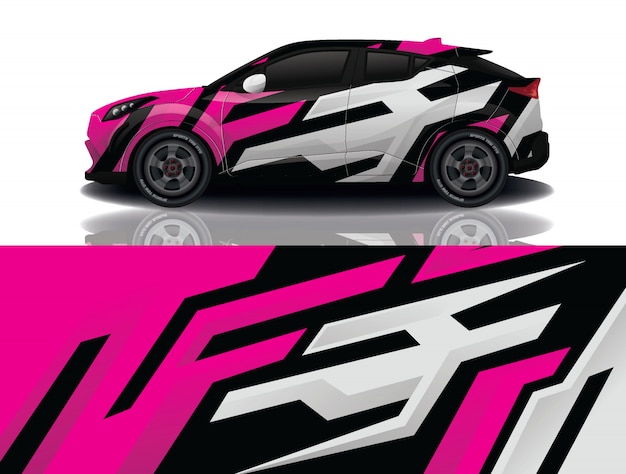 Suv auto sticker wrap illustratie