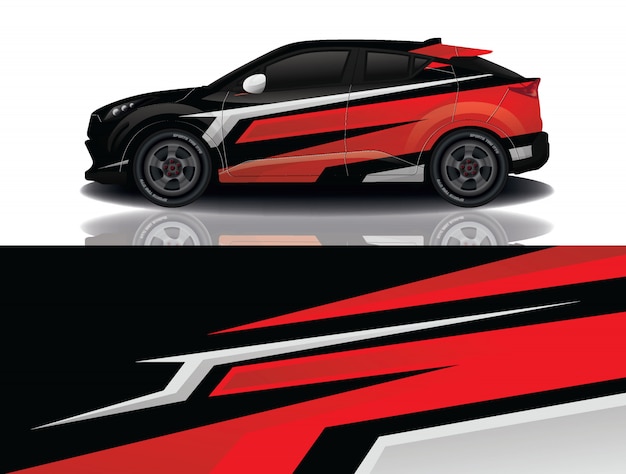 SUV auto sticker wrap illustratie