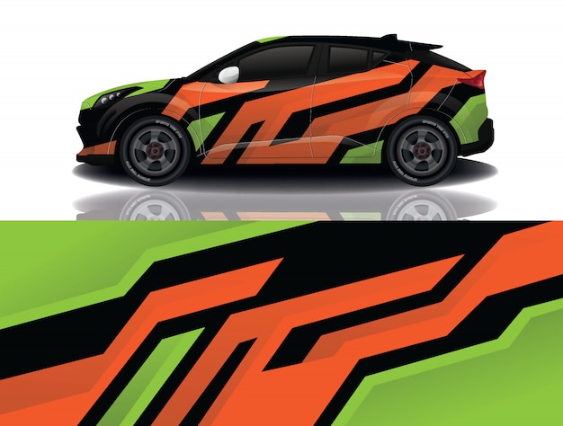 Suv auto sticker wrap illustratie