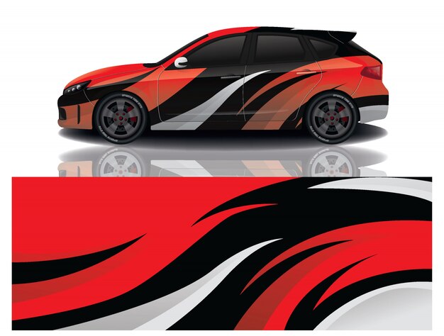 Suv auto sticker wrap illustratie