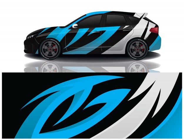 SUV auto sticker wrap illustratie