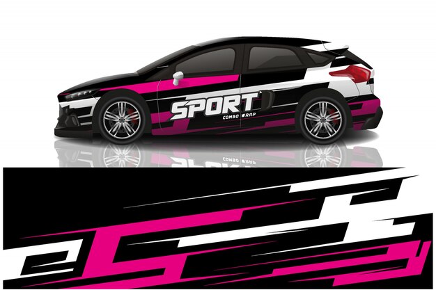 Suv auto sticker wrap illustratie