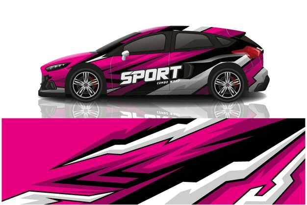 SUV auto sticker wrap illustratie