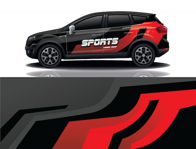 Suv auto sticker wrap illustratie