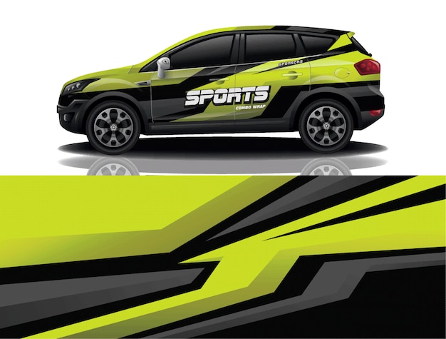 Suv auto sticker wrap illustratie