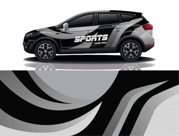 Suv auto sticker wrap illustratie