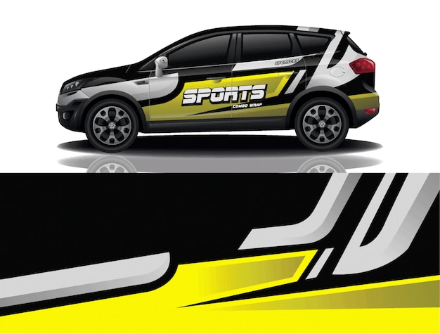 SUV auto sticker wrap illustratie