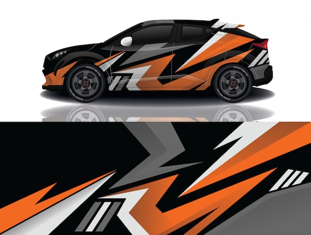 SUV auto sticker wrap illustratie