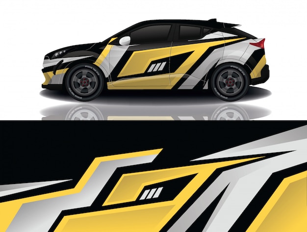 Suv auto sticker wrap illustratie