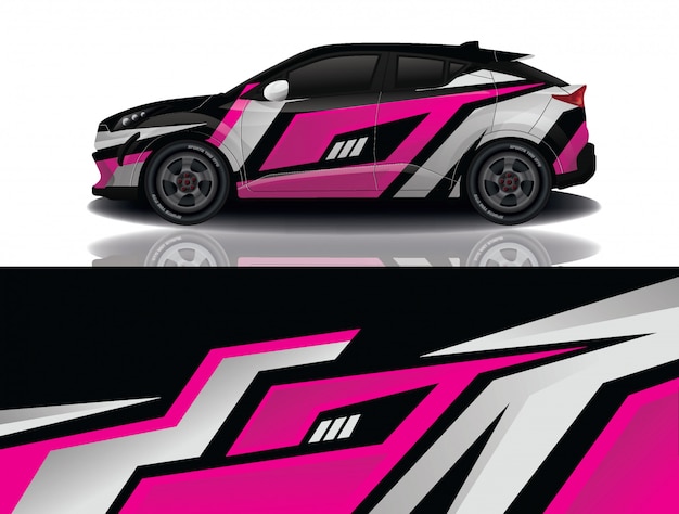 Suv auto sticker wrap illustratie