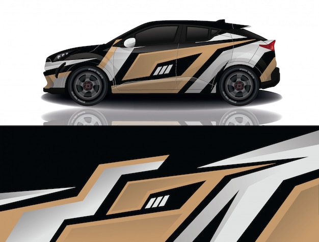 Suv auto sticker wrap illustratie