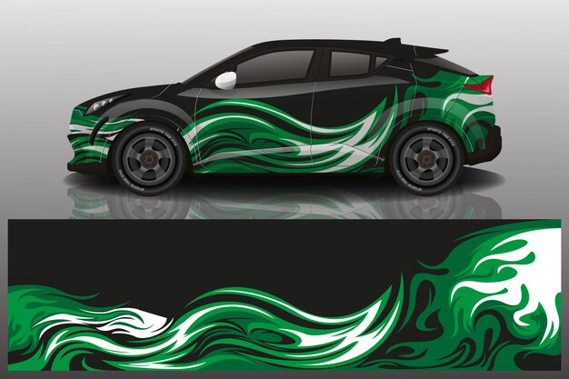 Vector suv auto sticker wrap illustratie