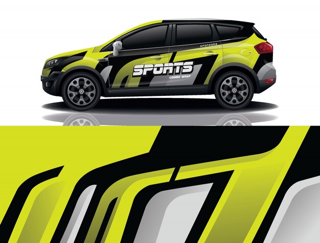 Suv auto sticker wrap illustratie