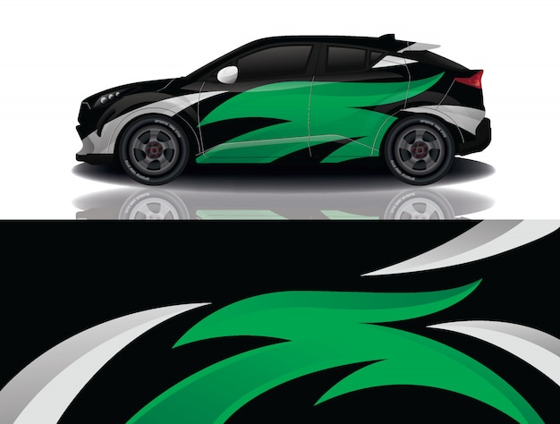 Suv auto sticker wrap illustratie