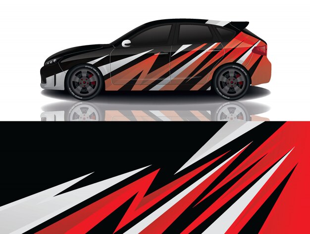 SUV auto sticker wrap illustratie